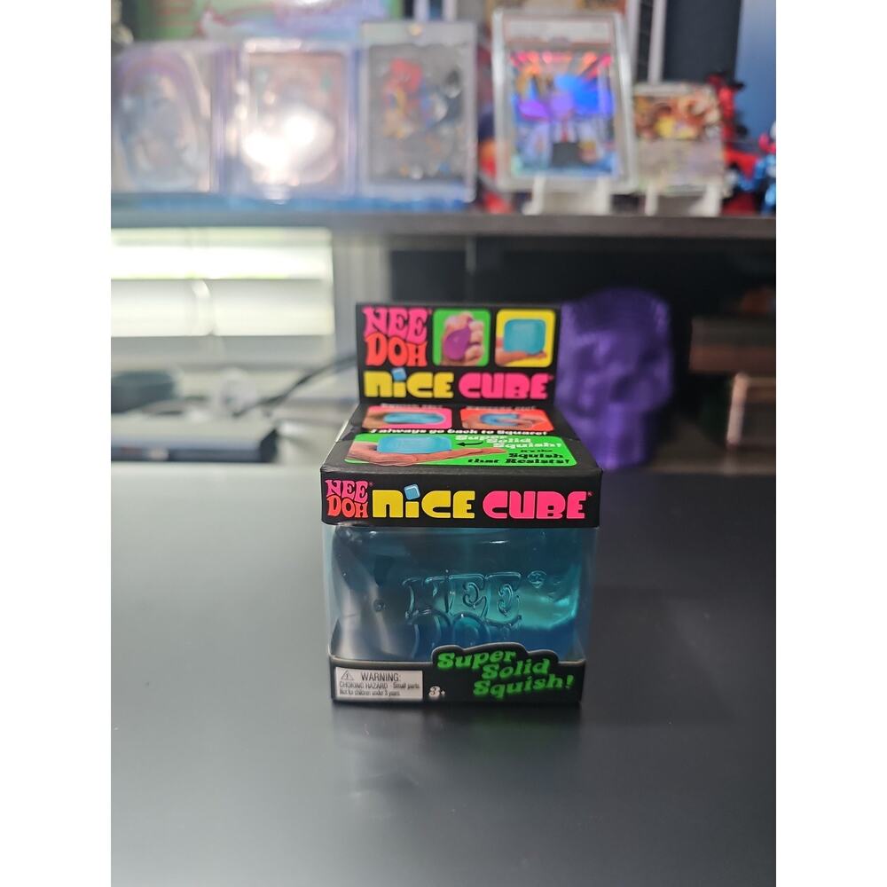 Nee Doh Nice Cube - Super Solid Squish! (Blue) - Brand New/Factory Sealed!